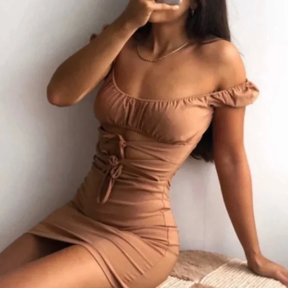 princess polly baby blue dress Obsessed with this fit 🤎 Renner Mini Dress – Chocolate from @tigermist  Don't miss their Black Friday deals! main image 0